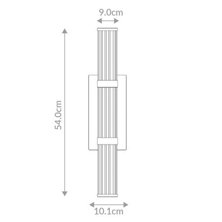 Średni kinkiet LED Fayton - Szczotkowane złoto Quintiesse Eurofase QN-FAYTON-M-BG