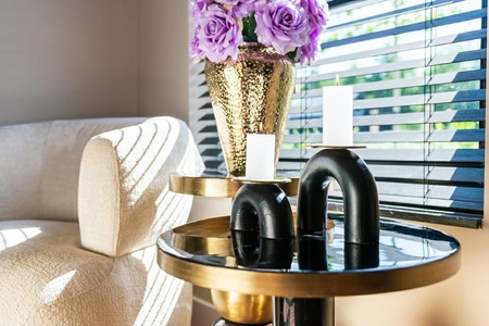 RICHMOND świecznik FEMKE S czarno-złoty