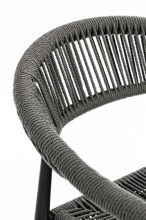 BIZZOTTO krzesło barowe ogrodowe JANDIA   szare