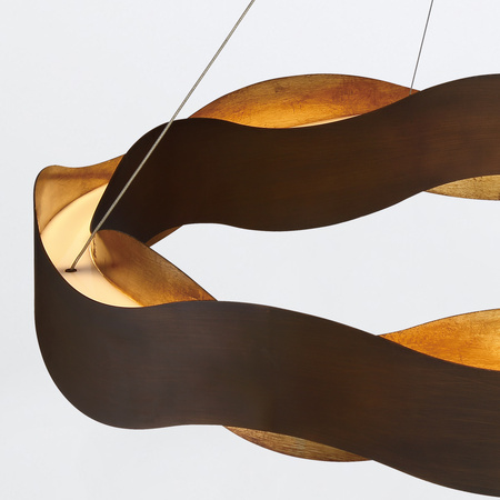 Średni żyrandol Vaughan - Brązowo-złoty Quintiesse Eurofase QN-VAUGHAN-P-M-BRZ-GD