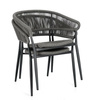 BIZZOTTO krzesło ogrodowe ALGAIDA szare