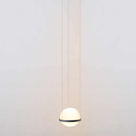 Vibia Palma Lampa Wisząca LED, 1-punktowa, szer. 22, wys. 200, GL 22 cm, Grafitowy Mat Opal Mat