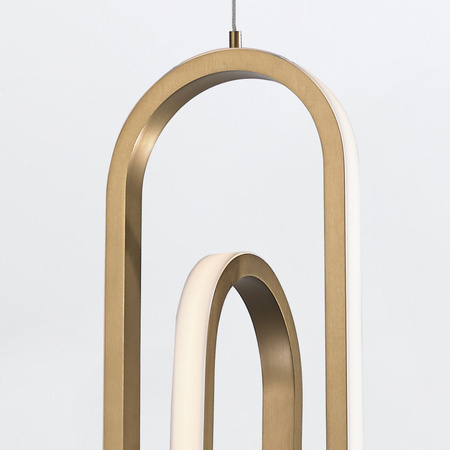 Lampa wisząca Demark - Szczotkowane złoto Quintiesse Eurofase QN-DEMARK-1P-BG