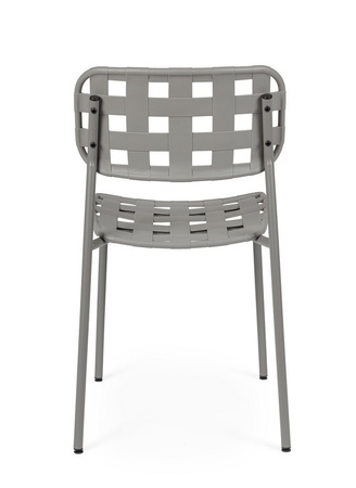 BIZZOTTO krzesło ogrodowe CLOVER szare