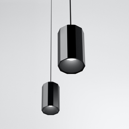 Vibia Wireflow Lineal Lampa Wisząca LED, 6-punktowa, szer. 202, wys. 200 cm, Czarny Polysk