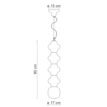 SOSPENSIONE 4 ELEMENTI - PENDANT WITH 4 ELEMENTS COPACABANA Ferroluce C2683-MIX