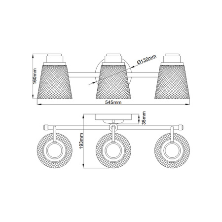 Kinkiet Hudson - 3 źródła światła  Hudson Quintiesse  QN-HUDSON3-BATH
