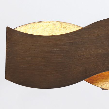 Kinkiet Vaughan - Brązowo-złoty Quintiesse Eurofase QN-VAUGHAN-1W-BRZ-GD