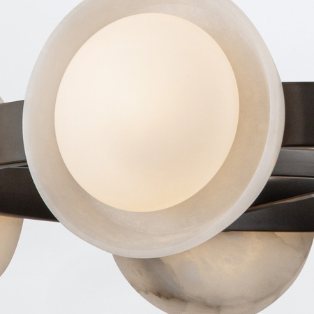 Żyrandol LED Alonso - Miejski brąz Quintiesse QN-ALONSO8-UBZ-AR