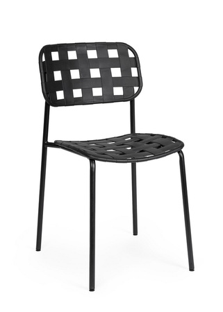 BIZZOTTO krzesło ogrodowe CLOVER czarne