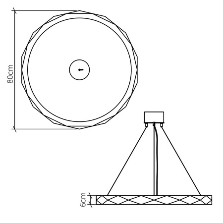 Lampa wisząca Angular Brązowy, Drewno Quintiesse Accord QN-ANGULAR-RING-LED-80-TEAK