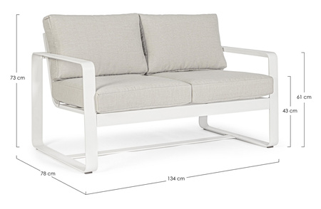 BIZZOTTO sofa 2-osobowa ogrodowa          MERRIGAN beżowa