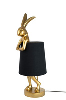 KARE lampa stołowa RABBIT 68 cm  złota / czarna