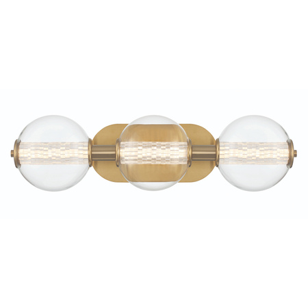 Kinkiet Atomo - 3 źródła światła - Szczotkowane złoto Quintiesse Eurofase QN-ATOMO-3W-BG