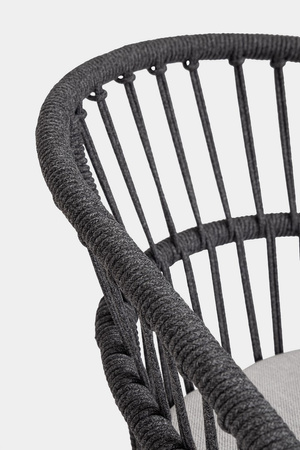 BIZZOTTO krzesło ogrodowe ODIVELAS        czarne