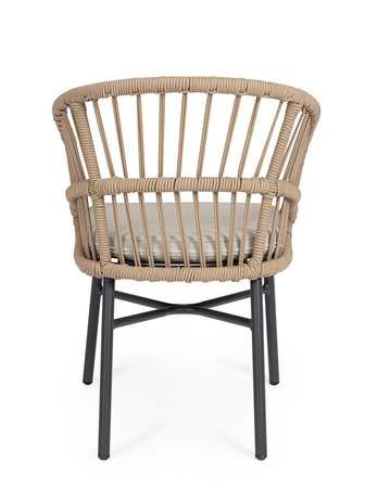 BIZZOTTO krzesło ogrodowe ODIVELAS        beżowe