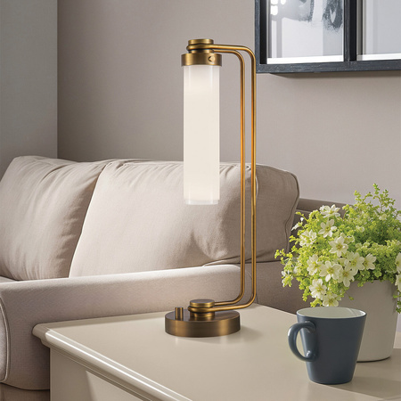 Lampa stołowa Wynwood - 1 źródło światła - Vintage mosiądz Quintiesse QN-WYNWOOD-TL-VBS