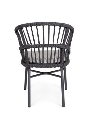 BIZZOTTO krzesło ogrodowe ODIVELAS        czarne