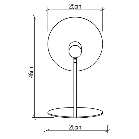 Lampa stołowa Dot Brązowy, Drewno Quintiesse Accord QN-DOT-TL-TEAK