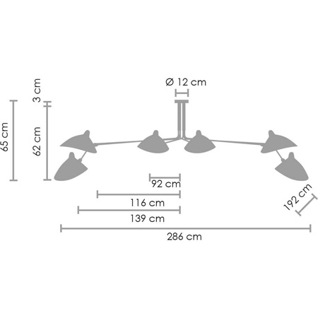 Lampa wisząca RAVEN MD21178-6  minimalistyczna oprawa w kolorze czarnym ADANI AD159