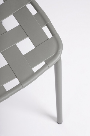 BIZZOTTO krzesło ogrodowe CLOVER szare