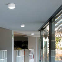 Vibia Domo Lampa Sufitowa LED, 18.5cm wys. 9 cm, Biały Mat