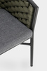 BIZZOTTO krzesło ogrodowe MARGALIDA       szare / zielone
