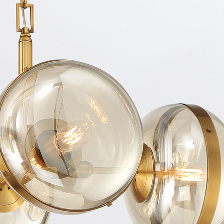 Lampa wyspowa Nottingham - 6 źródeł światła - Antyczny mosiądz Quintiesse Eurofase QN-NOTTINGHAM-6LP-AB