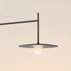 Vibia Tempo Lampa Ścienna LED ze Ściemniaczem i Przewodem, 122.5 GL, 25 cm, Grafitowy Mat