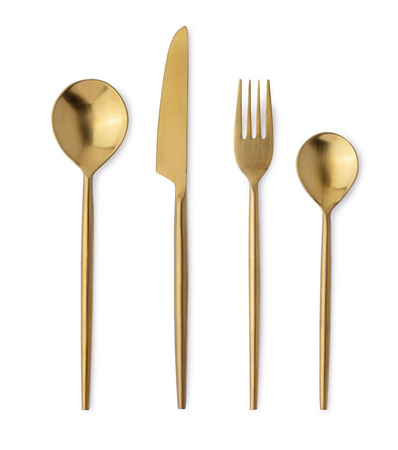 BIZZOTTO zestaw sztućców BRONTE SATIN     GOLD 16 szt.