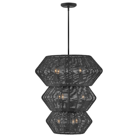 Żyrandol Luca - 10 źródeł światła - Czarny Quintiesse QN-LUCA-10P-BK-BK