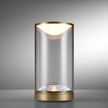 Lumina Eva lampa stołowa LED 3000 K mosiądz Ø18cm