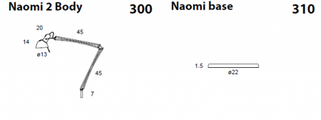 LUMINA NAOMI TABLE LAMPA STOŁOWA KOLORY