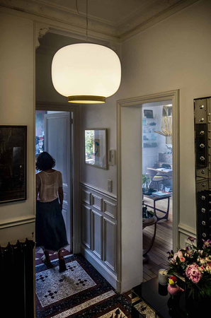 Lampa wisząca Chouchin Reverse 1 - Biało-pomarańczowy FOSCARINI