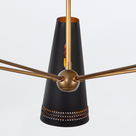 Żyrandol Brickell - 5 źródeł światła - Matowa czerń Quintiesse QN-BRICKELL5-MBHL