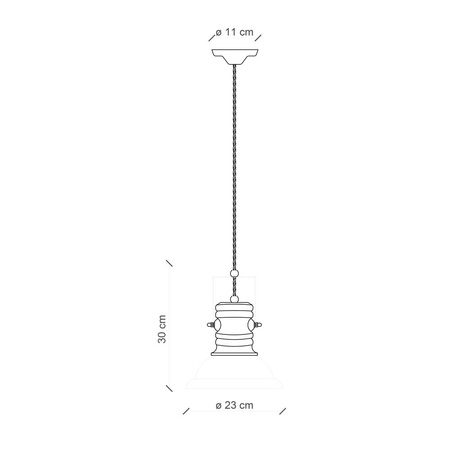 Lampa Wisząca INDUSTRIAL Ferroluce C1691-VIN