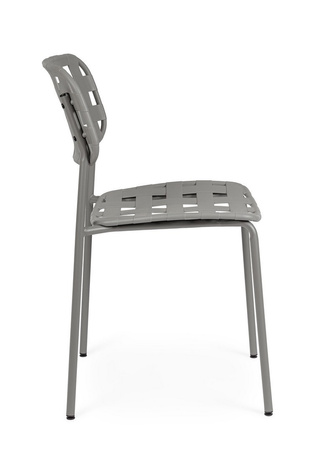 BIZZOTTO krzesło ogrodowe CLOVER szare