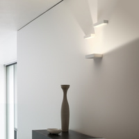 Vibia Set Big Lampa Ścienna LED, szer. 36cm, wys. 25cm, GL 10 cm, Biały Mat Satyna