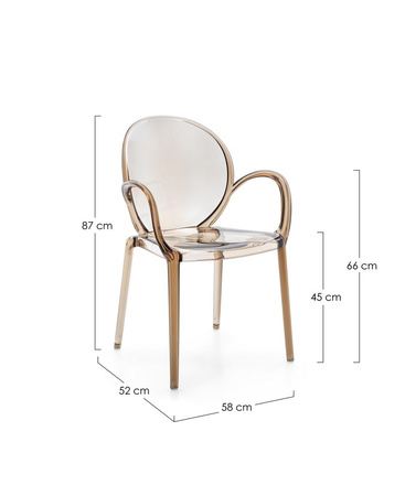 BIZZOTTO krzesło ogrodowe CAMILLA         brązowe