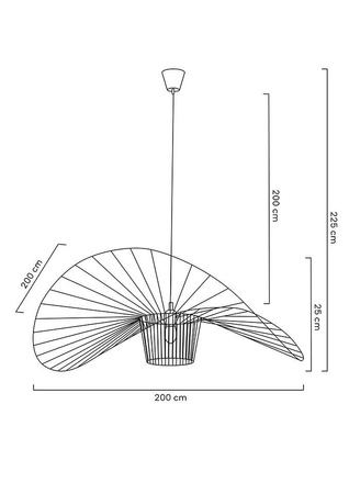 Lampa wisząca CAPELLO FI 200 czarna