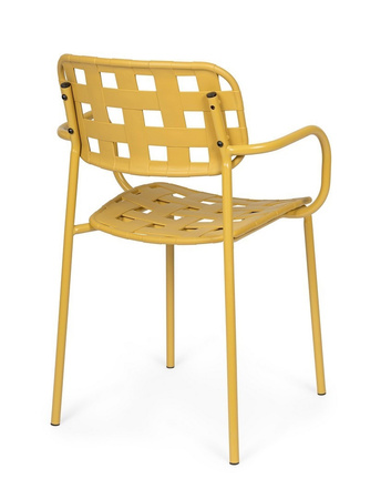BIZZOTTO krzesło ogrodowe CLOVER ARM      żółte