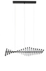 Lampa wisząca PIANO 20 czarna - LED, aluminium