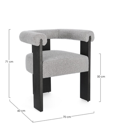 BIZZOTTO krzesło AGAPE czarny / szary