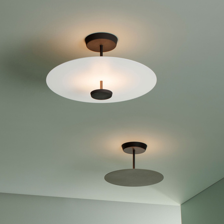 Vibia Flat Lampa Sufitowa LED ze Ściemniaczem, 40cm wys. szerokość 20 cm, Czarny Zielony