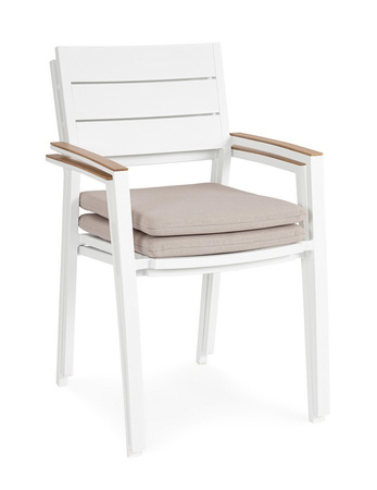 BIZZOTTO krzesło ogrodowe ZELMAR białe