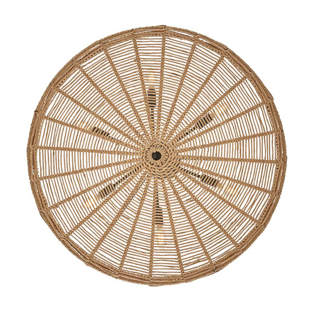 Lampa wisząca Ophelia - 6 źródeł światła - Czarny, karmelowy beż Quintiesse QN-OPHELIA-6P-BK-CAM