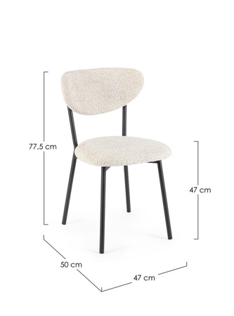 BIZZOTTO krzesło LUDMILLA beżowe