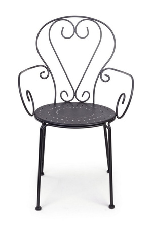 BIZZOTTO krzesło ogrodowe ETIENNE czarne