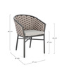 BIZZOTTO krzesło ogrodowe MARGALIDA       antracyt / beż