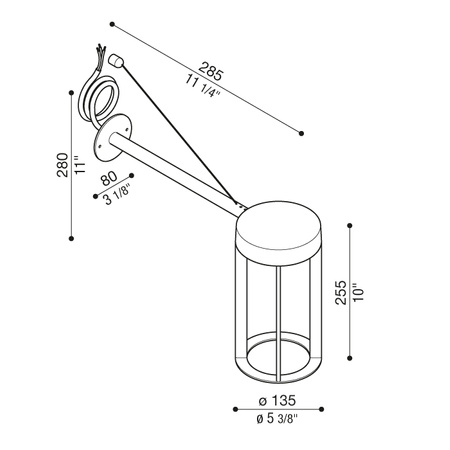 Lombardo LL15303B3 Lampa ścienna Lula Bracket 150